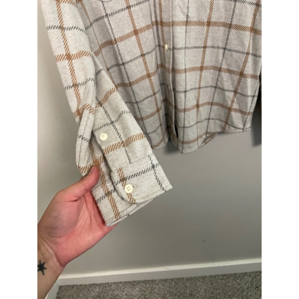 Faherty Legend Sweater Shirt in Windowpane Plaid Size XS Casual Fall Layering - Picture 5 of 11